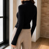 Elara Ribbed Sweater - Lead Alternate View