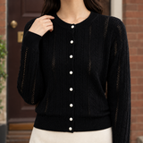 Aurore-Lane Pointelle Cardigan - Lead Product Detail