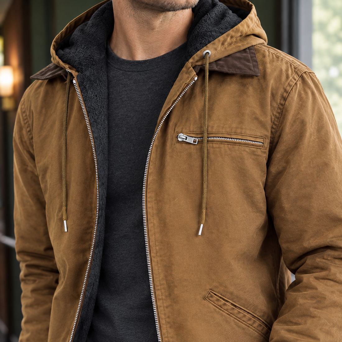 Augustus Hooded Jacket - Lead Product Detail