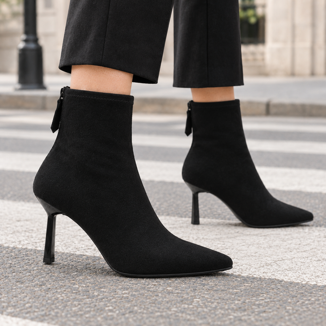 Chiaravalle Stiletto Boots - Lead Product Detail