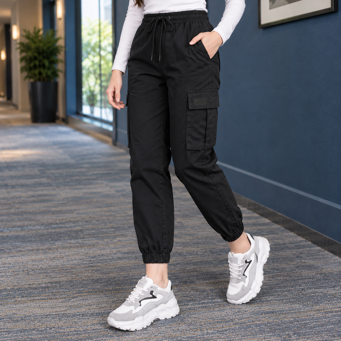 Priscilla-Grace Relaxed Cargo Pants - Lead Product Detail
