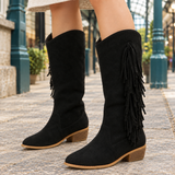 Peruzzi Fringe Boots - Lead Product Detail