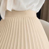 Aurelia Pleated Midi Skirt - Lead Product Detail