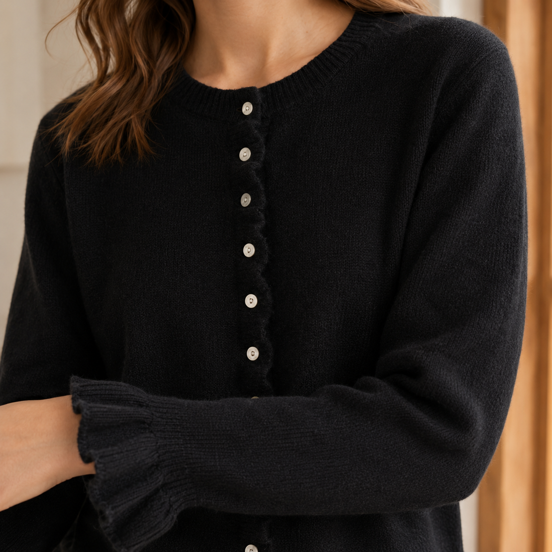 Valentina-Lane Ruffle Cardigan - Lead Product Detail