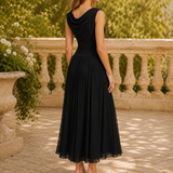 Ada Cowl Neck Dress - Lead Alternate View