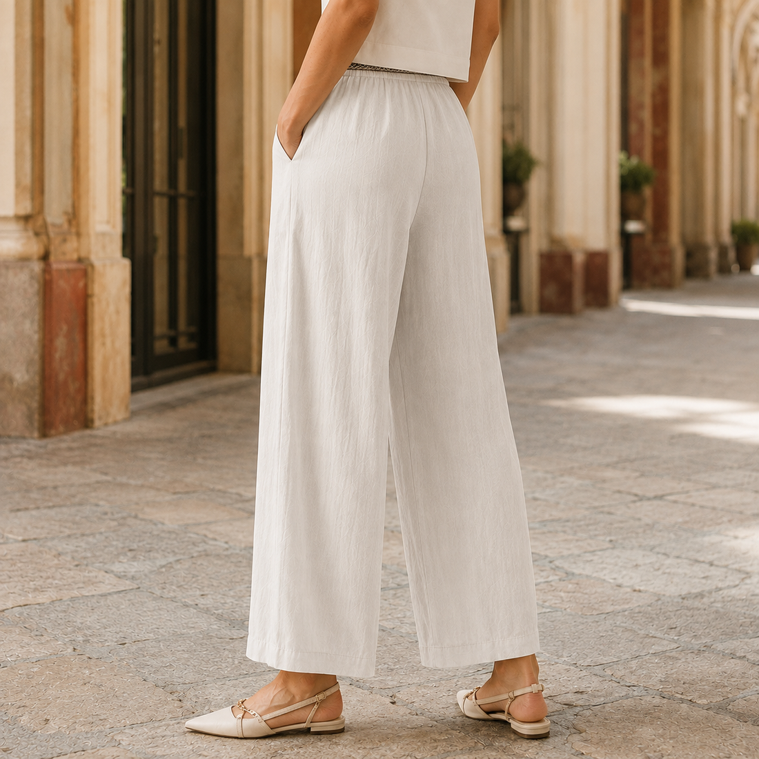 Cassia Wide Leg Pants - Lead Alternate View