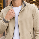 Gilles Stand Collar Jacket - Lead Product Detail