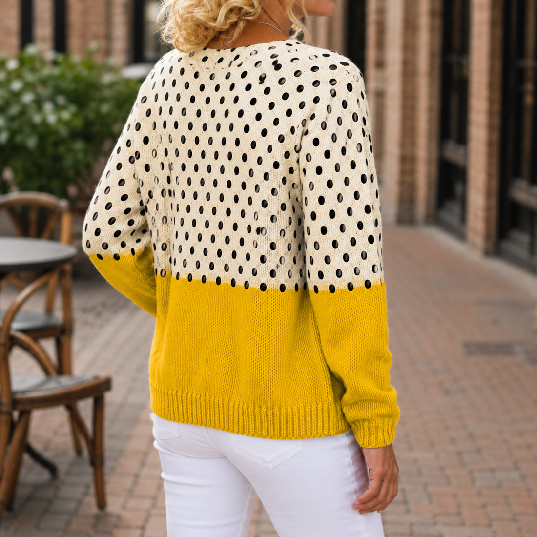 Petra Polka Dot Sweater - Lead Alternate View