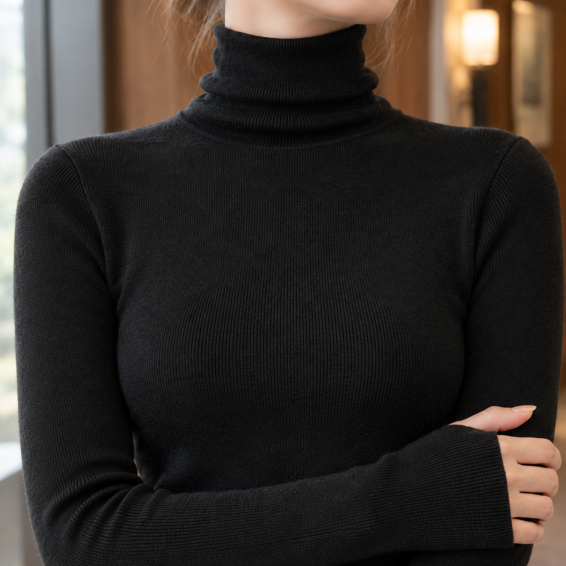 Elettra Turtleneck Sweater - Lead Product Detail
