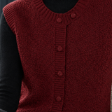 Elettra-Sage Textured Knit Vest - Lead Product Detail