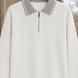 Alfred-Miles Half Zip Sweater - Lead Product Detail