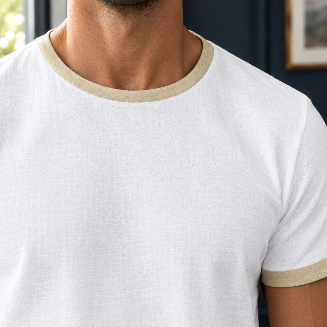 Stellan Contrast T-Shirt - Lead Product Detail