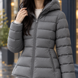 Carina-Pearl Cinched Puffer Jacket - Lead Product Detail