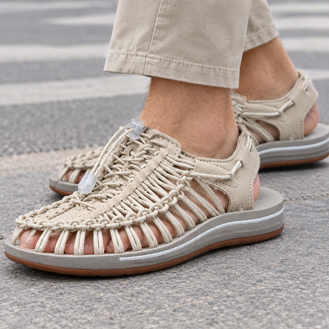 Bandini Woven Sandals - Lead Product Detail