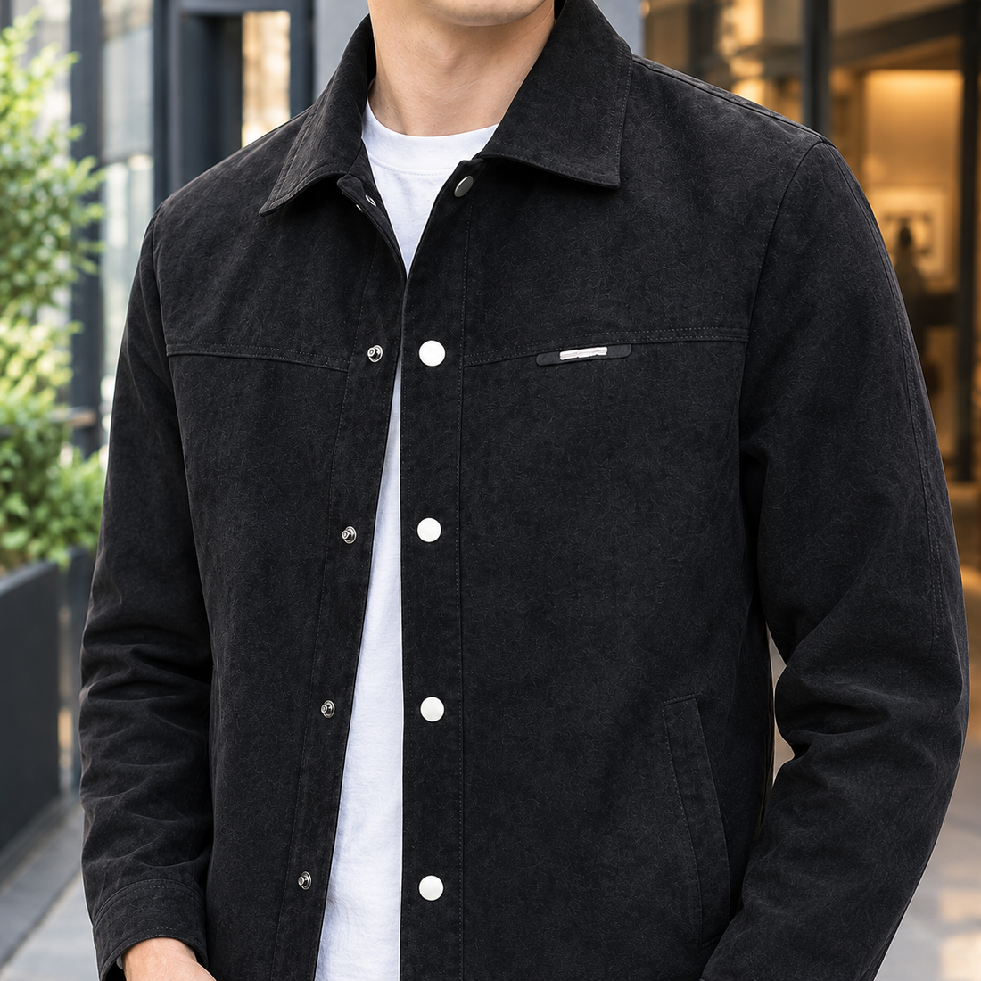 Edward Collared Jacket - Lead Product Detail
