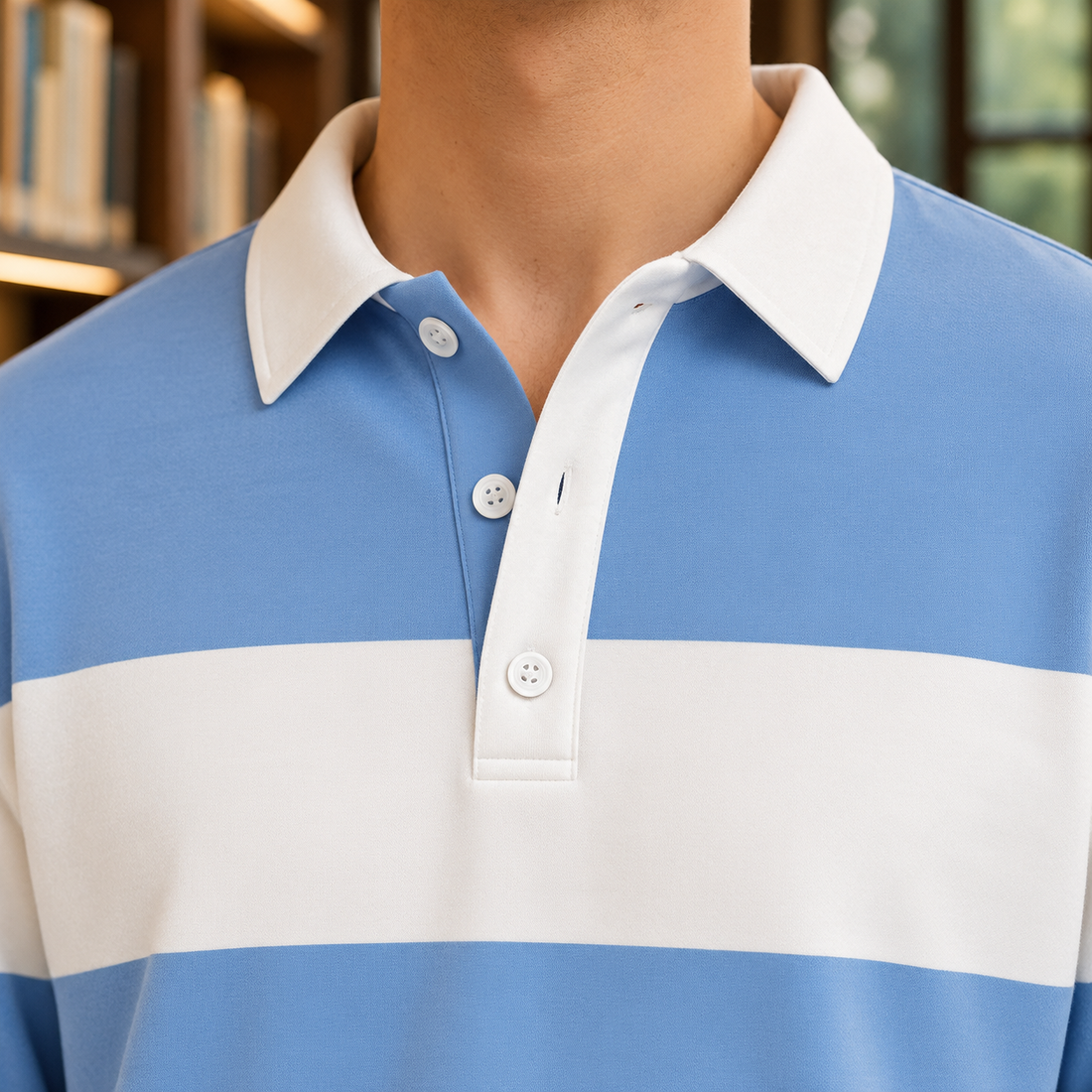 Hugo Striped Rugby Shirt - Lead Product Detail
