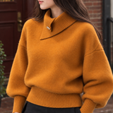 Halcyon Foldover Collar Sweater - Lead Product Detail