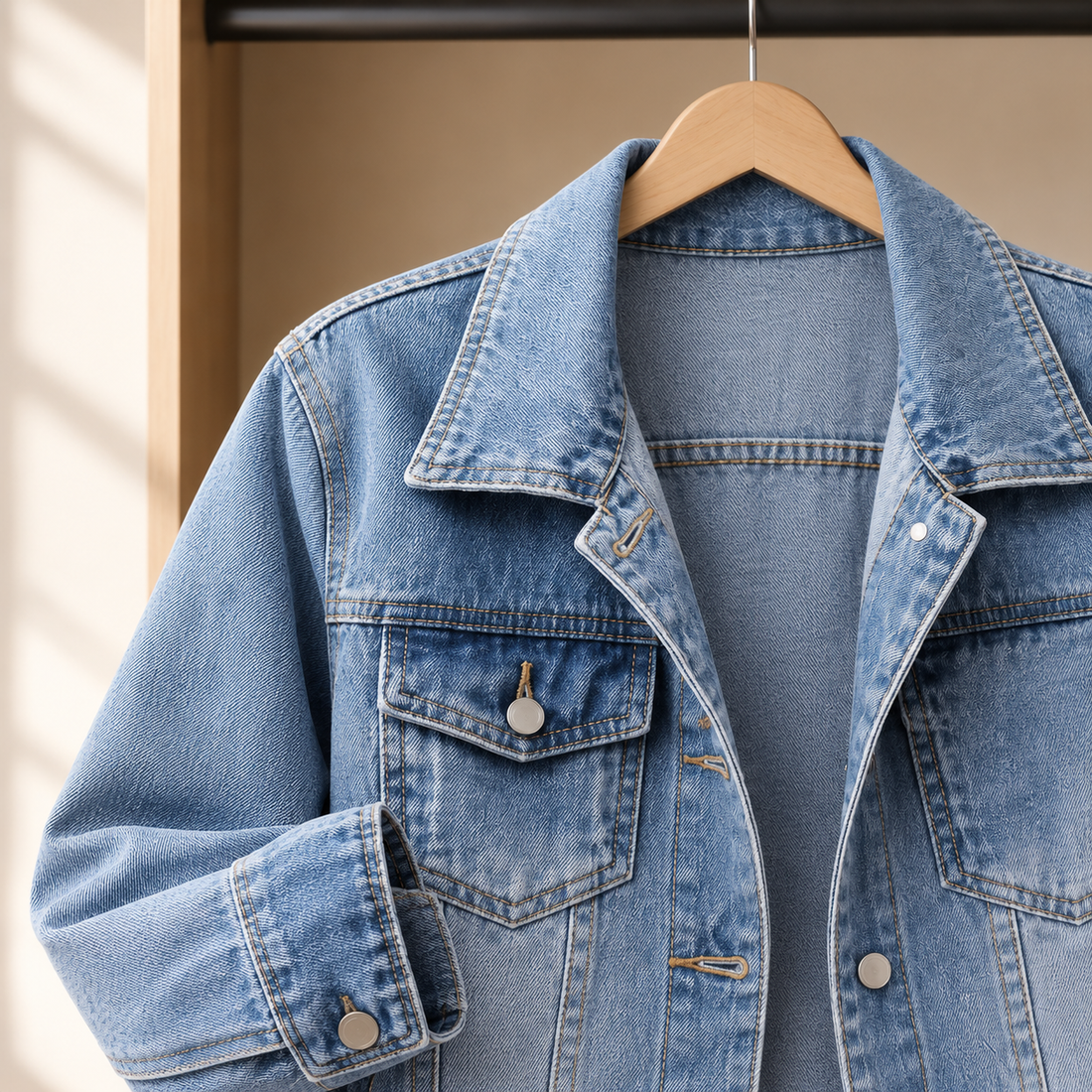 Tamsin-Elise Washed Denim Jacket - Lead Product Detail