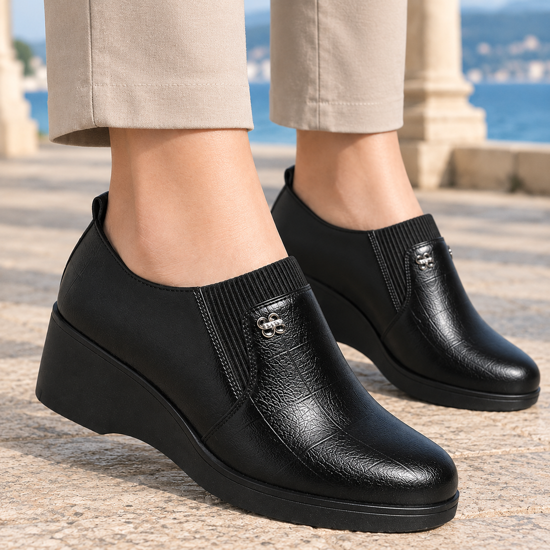 Vasari Wedge Shoes - Lead Product Detail