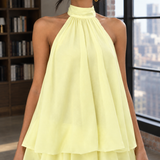 Ambrosine Halter Mini Dress - Lead Product Detail