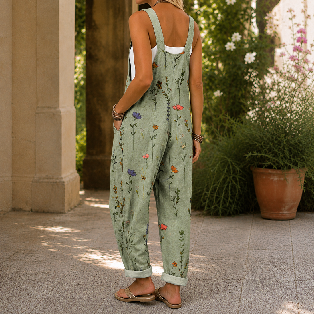 Yvette Floral Jumpsuit - Lead Alternate View