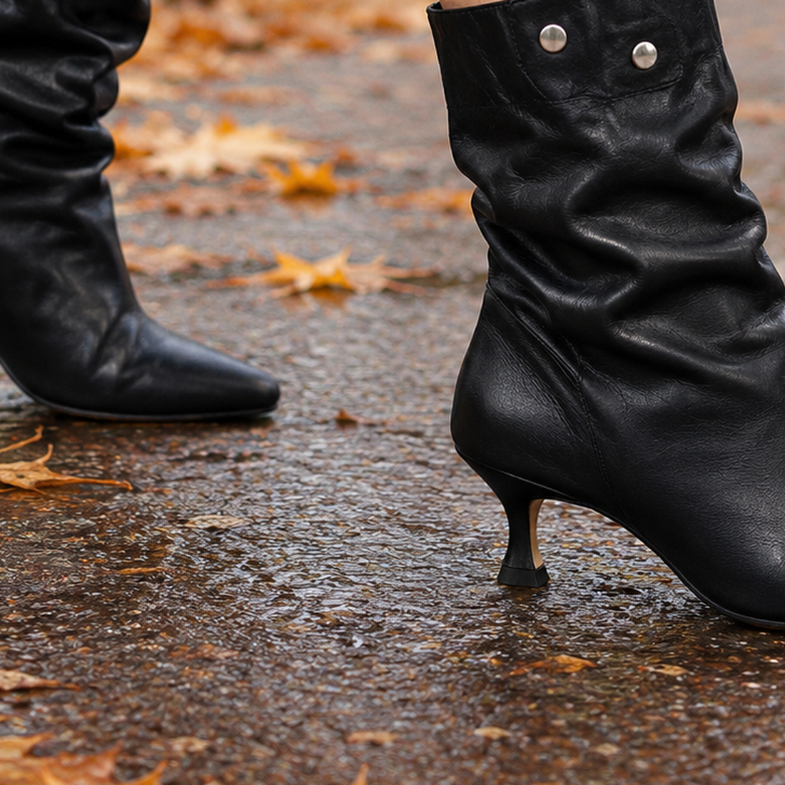 Casale-Monza Slouch Ankle Boots - Lead Product Detail