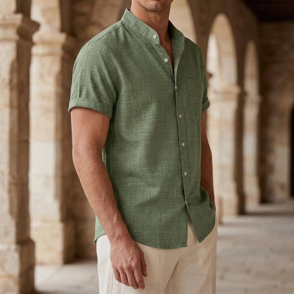 Knox Mandarin Shirt - Lead Alternate View