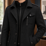Barnabas-Rhys Double Collar Coat - Lead Product Detail