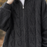 Blaise-Grant Cable Knit Cardigan - Lead Product Detail