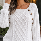 Fenna-Elise Cable Knit Sweater - Lead Product Detail