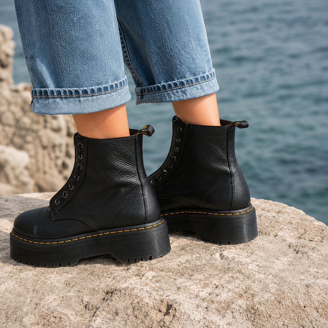 Corvino Front Zip Boots - Lead Alternate View
