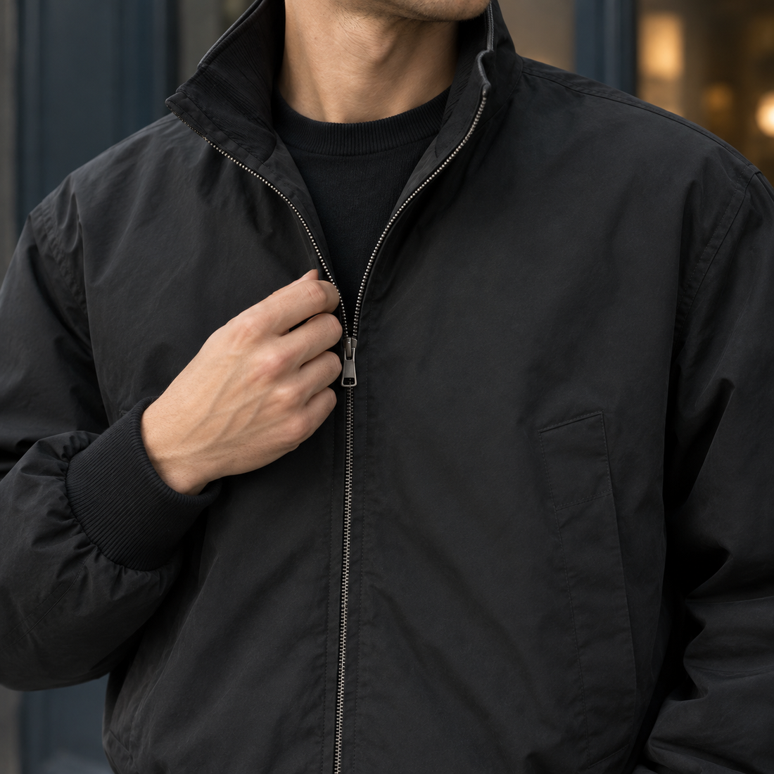 William Stand Collar Jacket - Lead Product Detail
