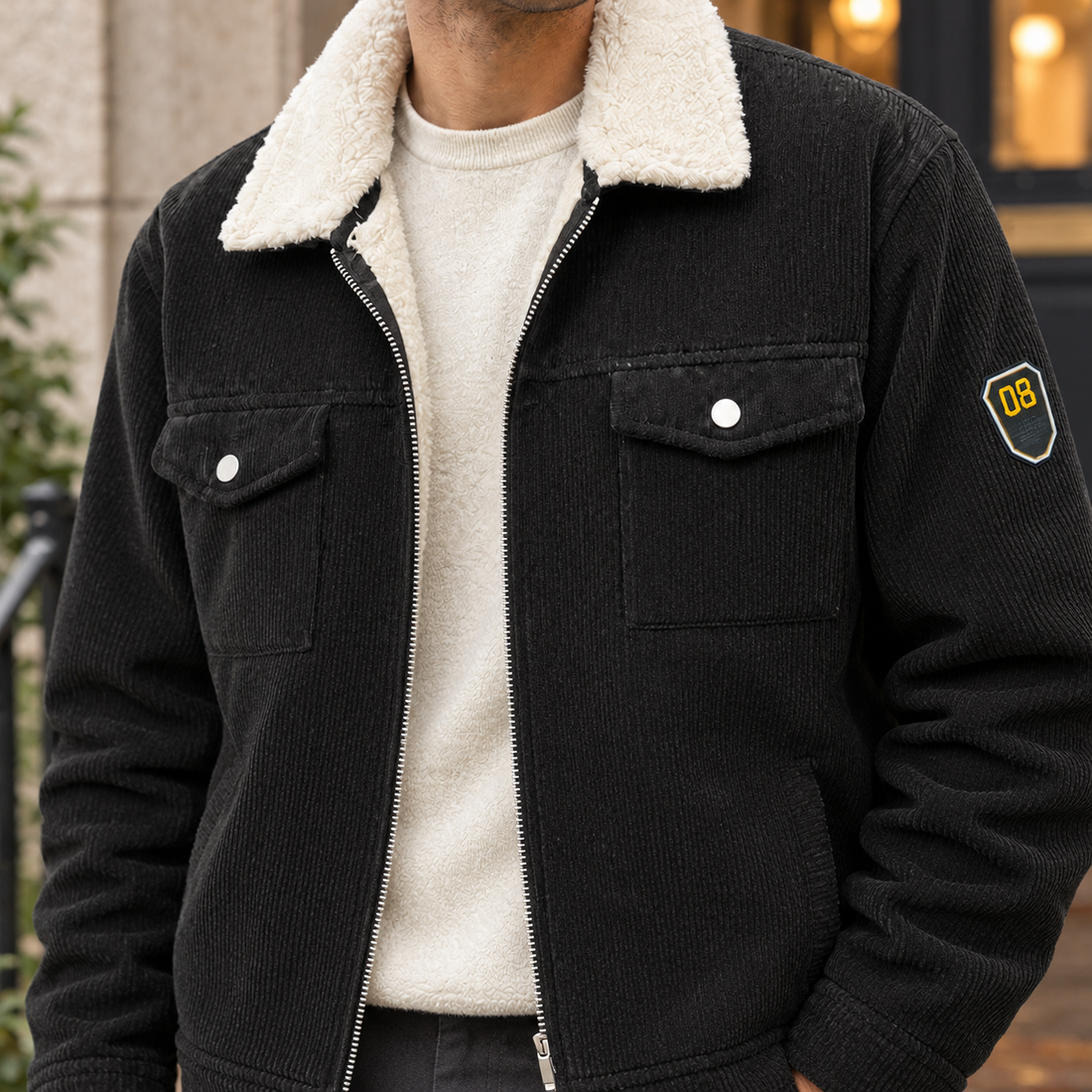 Erasmus-West Corduroy Jacket - Lead Product Detail