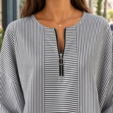 Fenella-Sage Zip Neck Top - Lead Product Detail