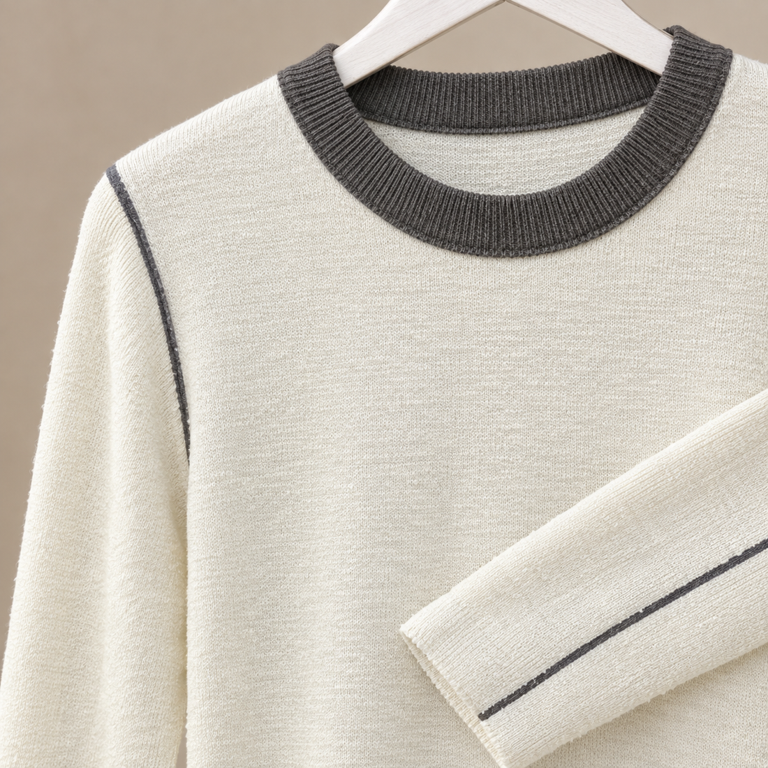 Delia-Rae Contrast Knit Sweater - Lead Product Detail