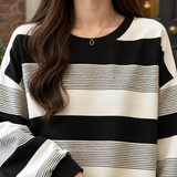 Annika-Pearl Striped Top - Lead Product Detail