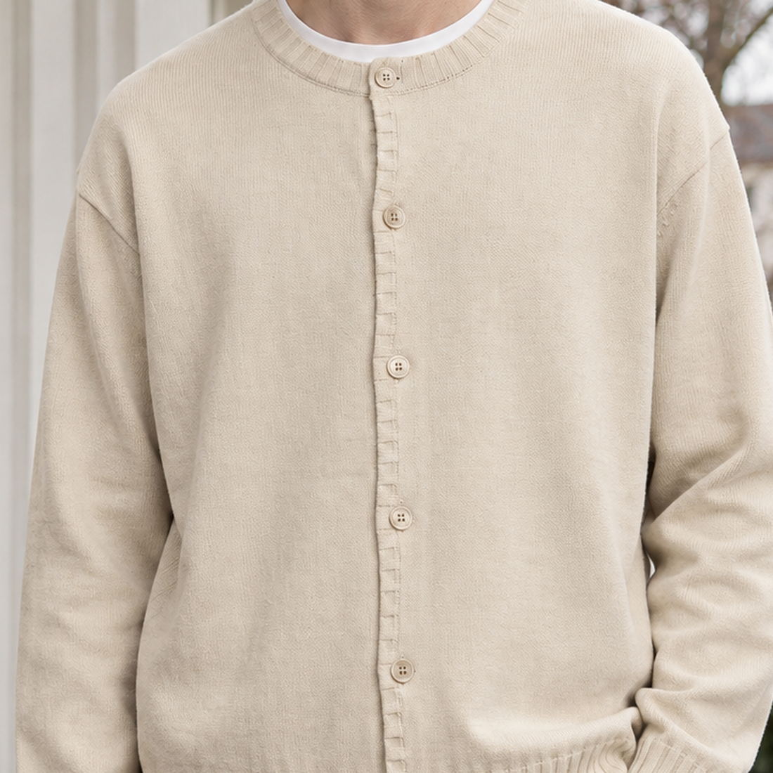 Adrian-Tate Button Front Cardigan - Lead Product Detail