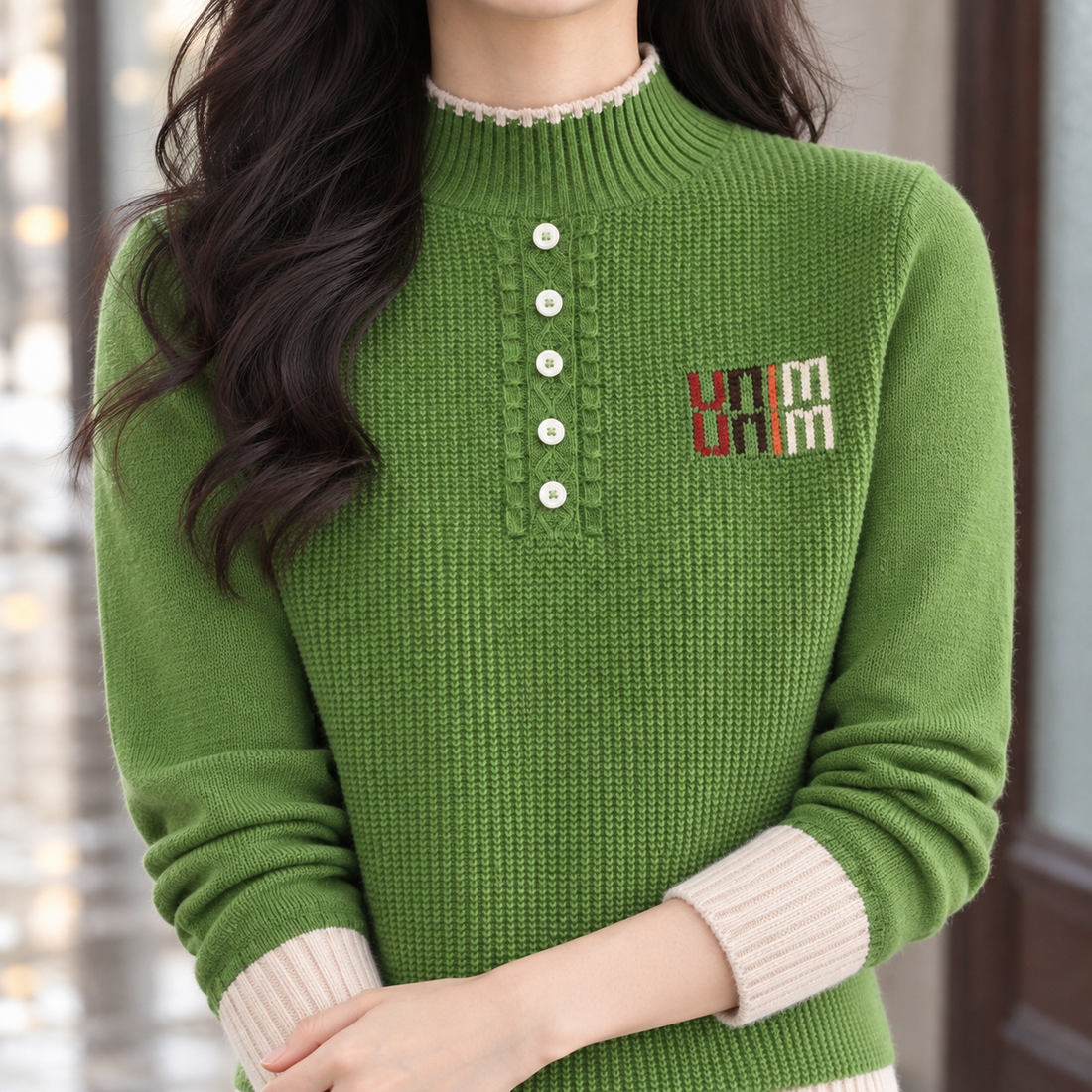 Carlotta Mock Neck Sweater - Lead Product Detail