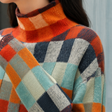 Ottilie-Elise Plaid Turtleneck Sweater - Lead Product Detail