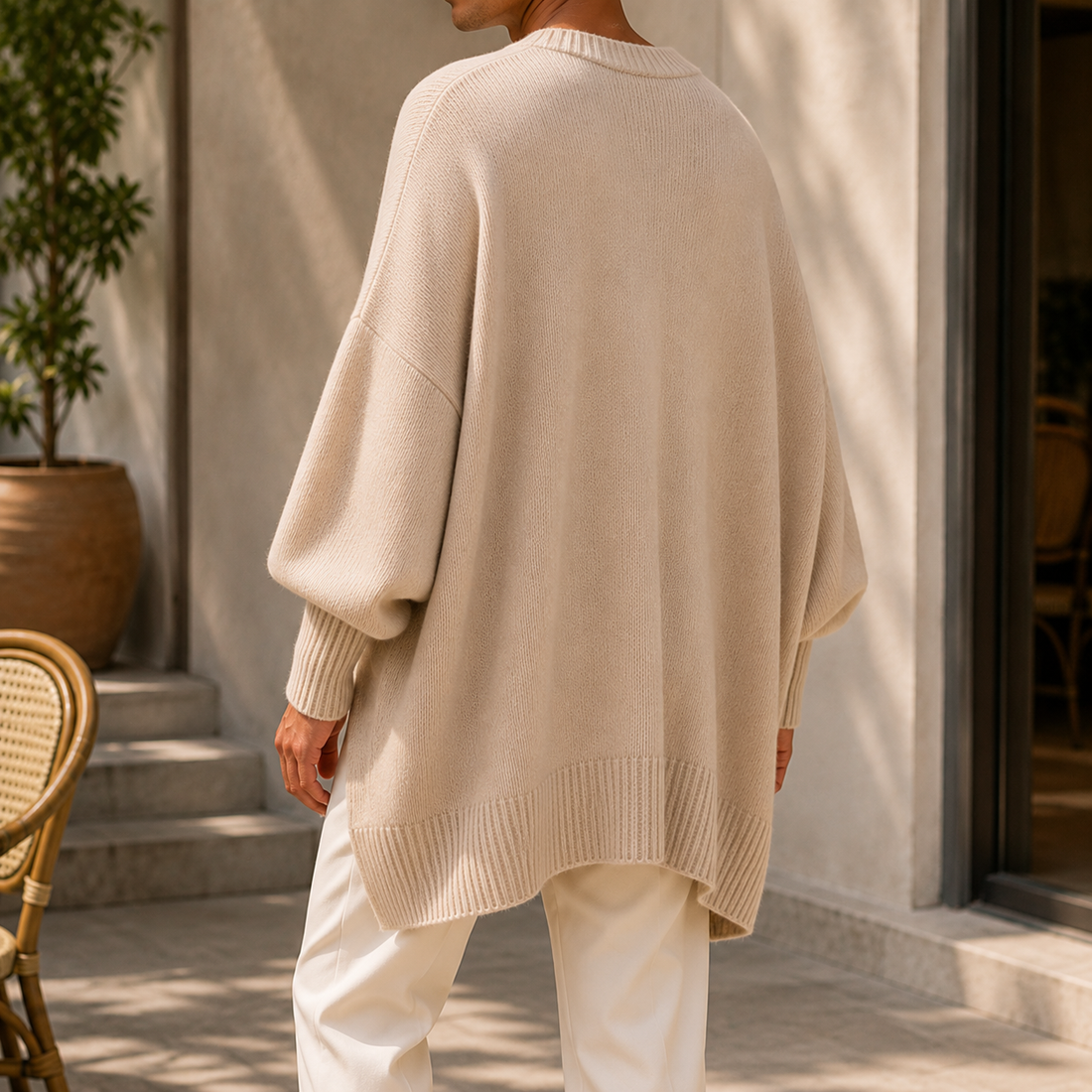 Nico Oversized Sweater - Lead Alternate View