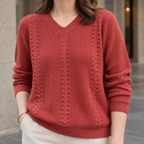 Briony-Pearl V Neck Sweater - Lead Product Detail