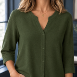 Annabelle Split Neck Top - Lead Product Detail