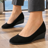 Magenta Suede Wedge Pumps - Lead Product Detail