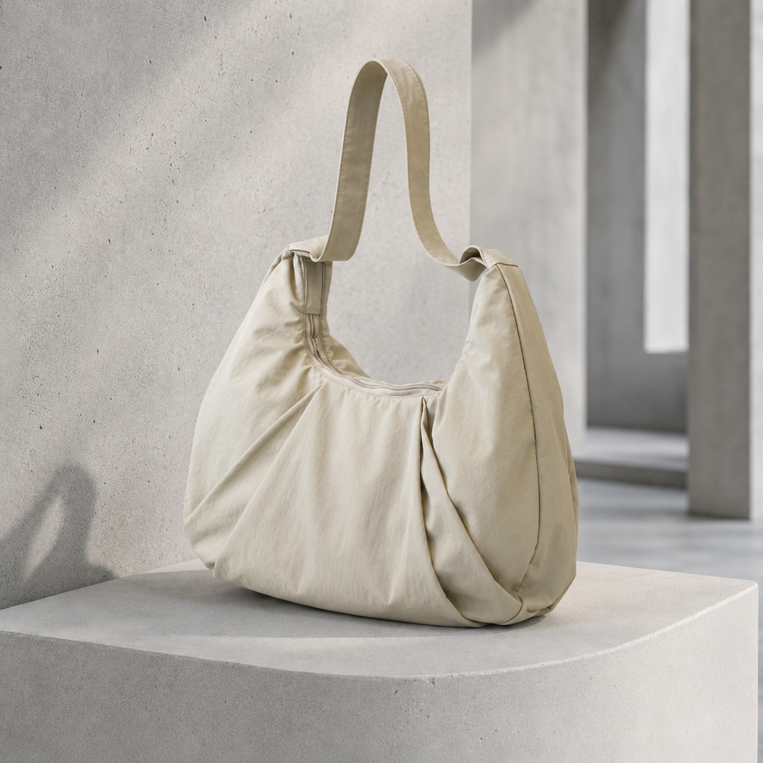 Soriano Ruched Shoulder Bag - Lead Alternate View