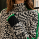 Danielle Herringbone Sweater - Lead Product Detail