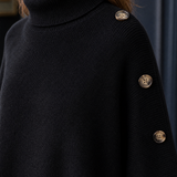 Beaumont Turtleneck Poncho - Lead Product Detail