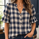Arabelle-Rose Plaid Blouse - Lead Product Detail