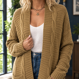 Caitlin Cable Knit Cardigan - Lead Product Detail