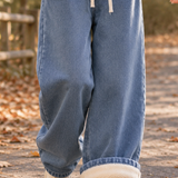 Guinevere-Jane Fleece Wide Leg Jeans - Lead Product Detail