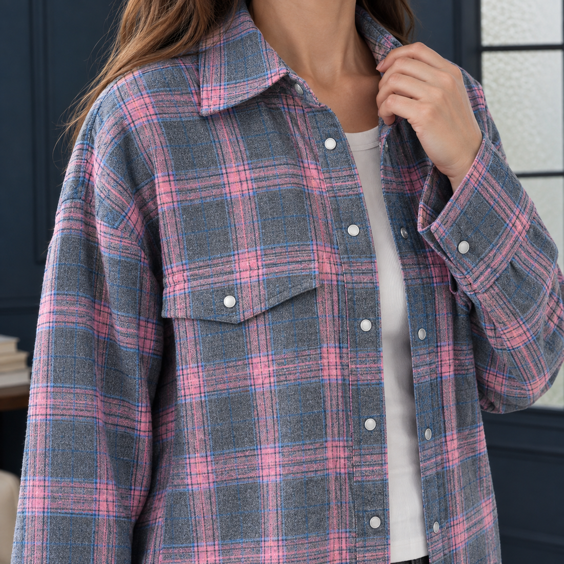 Megan-Faye Oversized Shirt - Lead Product Detail